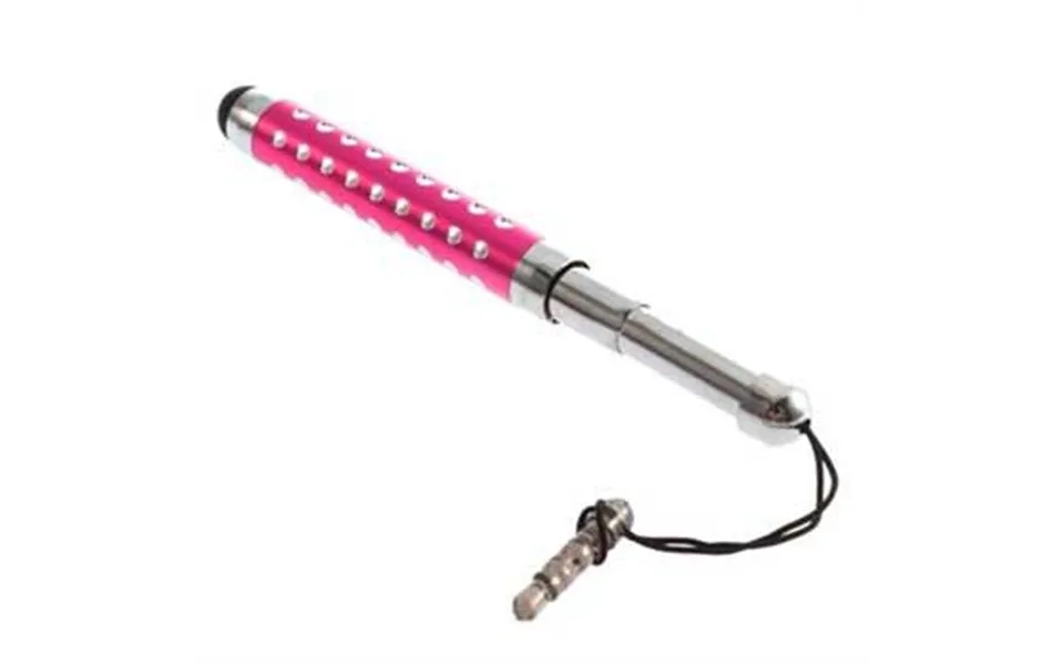 Mini telescopic capacitive stylus pen - hot pink