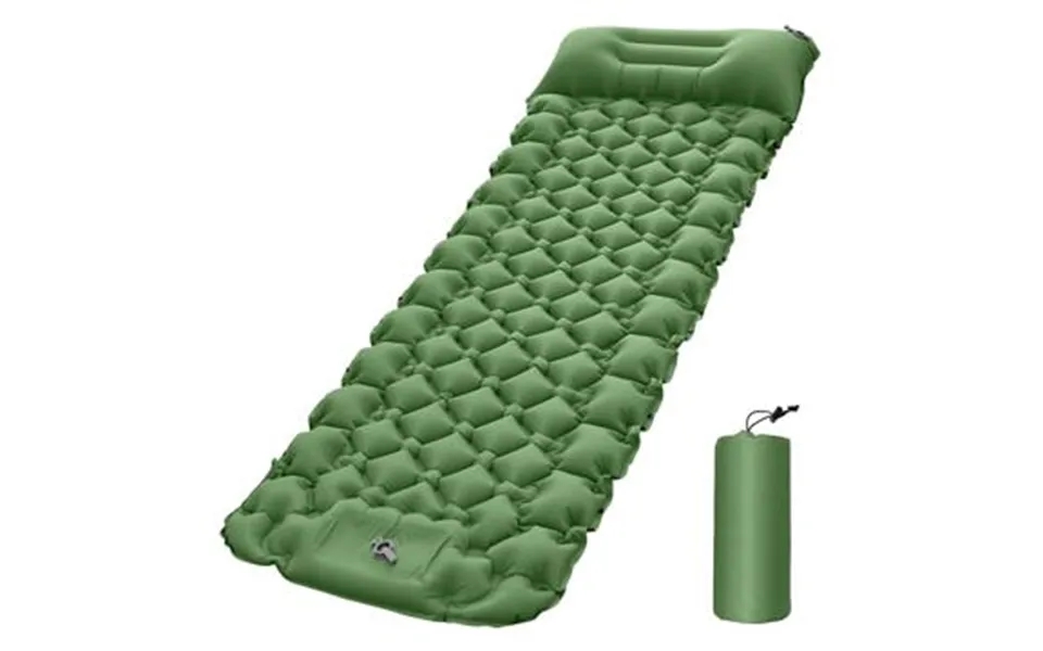 Inflatable sleeping pad to camping - green