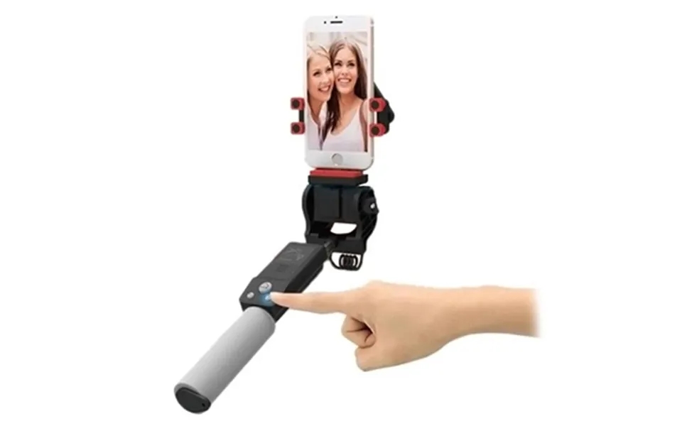 Smart 360-graders rotation wireless selfie rod - black