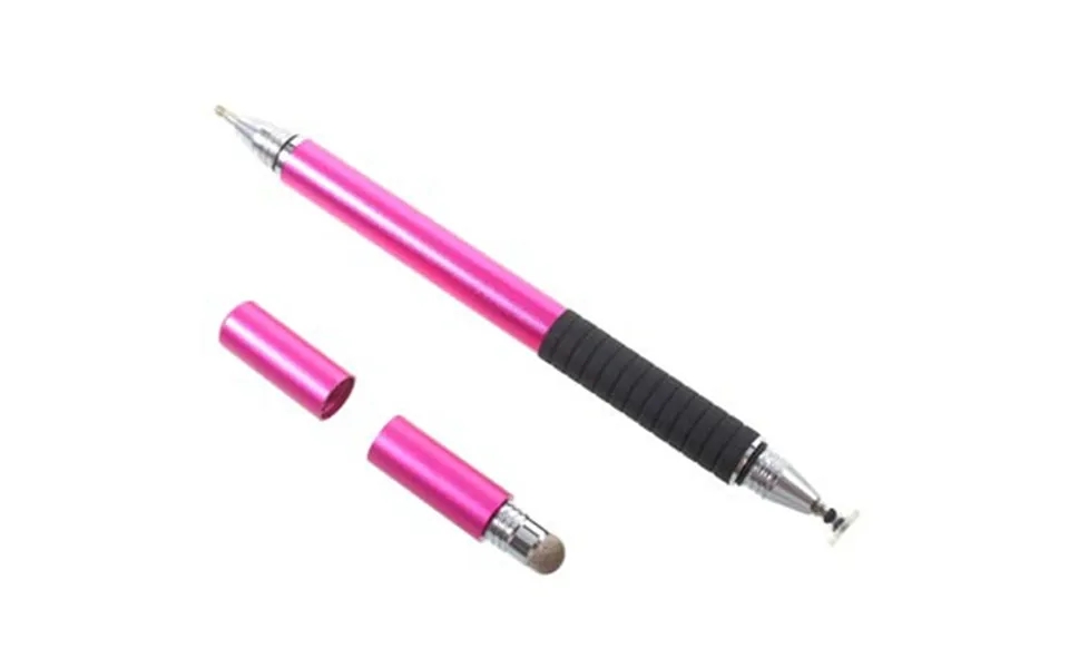 Stylish 3-i-1 multifunctional stylus pen & pen - hot pink
