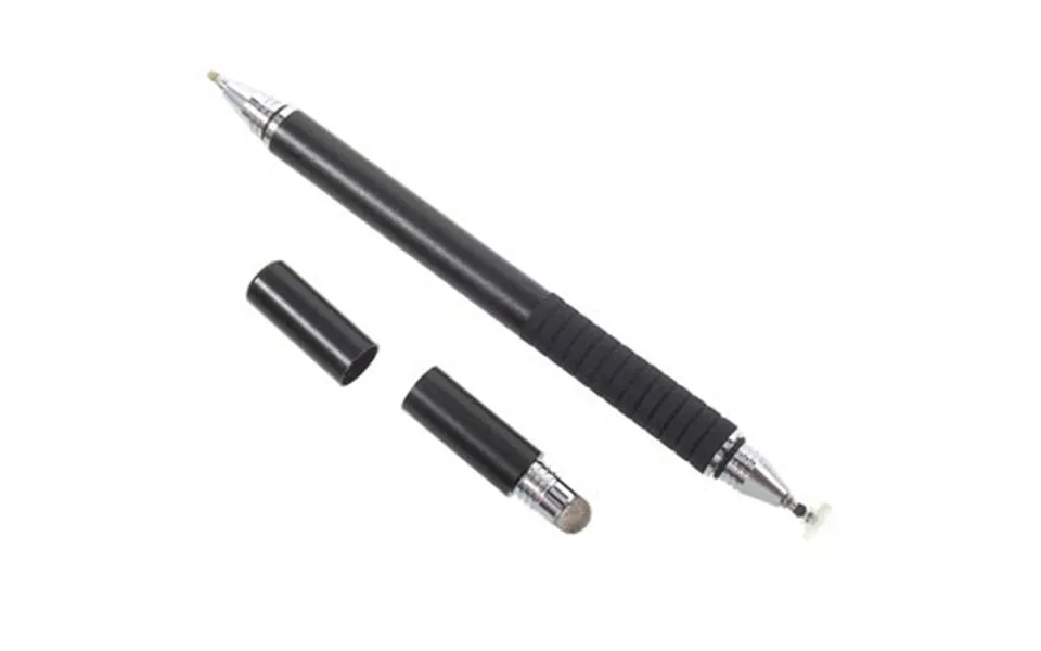Stylish 3-i-1 multifunctional stylus pen & pen - black