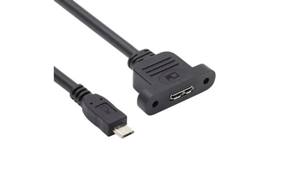 U3-012-mm 50 cm micro 3.0 Type b she to micro usb 2.0 5Pin mockery extension cable 480 mbps screw-mounted typeledning