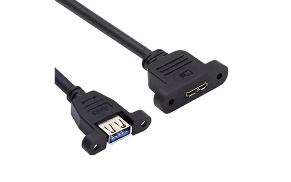 U3-083-of 50 cm type-a usb 3.0 She to micro 3.0 Type b she screw-mounted type 5gbps extension cable