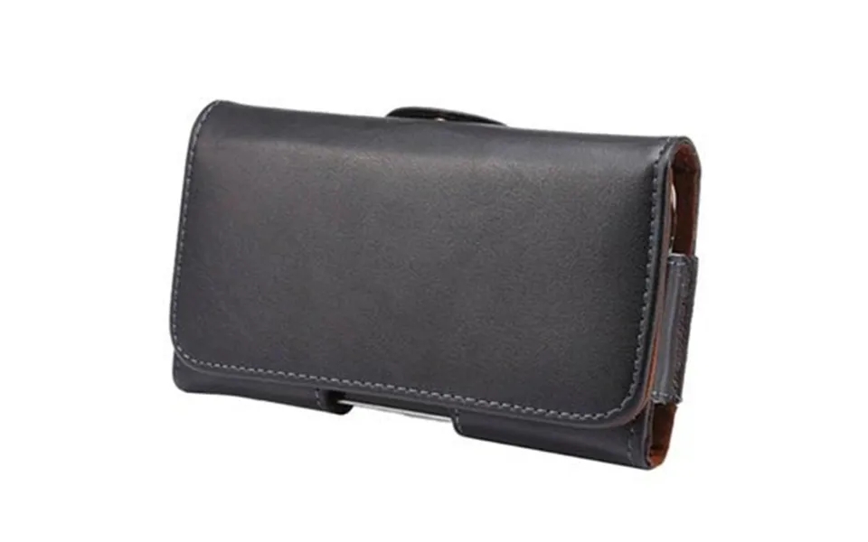 Universal horizontal leather case - black