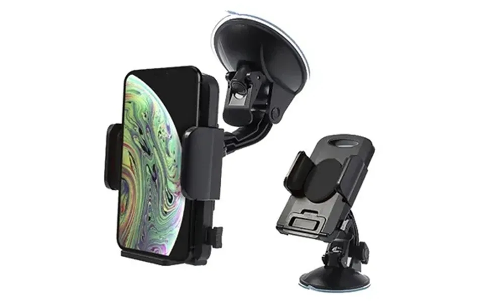 Universal smartphone tablet keeps with strong suction cup - black
