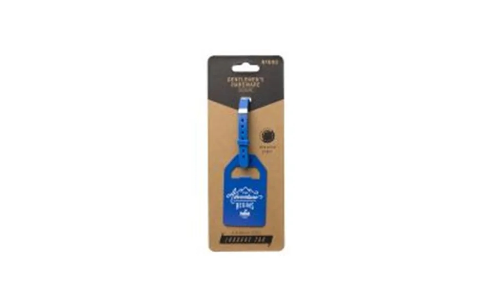Gentlemen s hardware metal luggage tag blue - accessories to bags