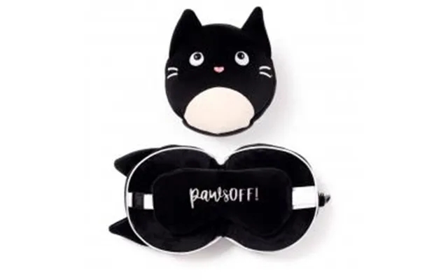 Relaxeazzz Feline Fine Cat Plush Travel Pillow & Eye Mask - Nakkepude product image