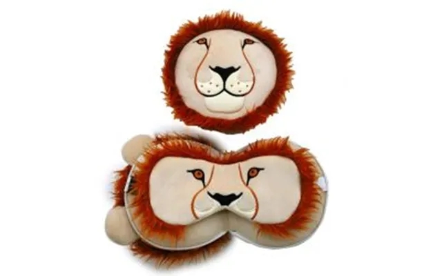 Relaxeazzz Lion Plush Travel Pillow & Eye Mask - Nakkepude product image