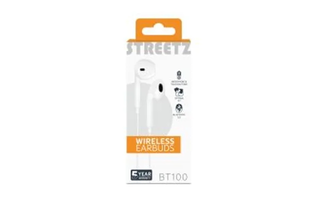 Streetz Bt100 Semiinear Bt Headphones Mic Control Buttons, White - Høretelefon product image