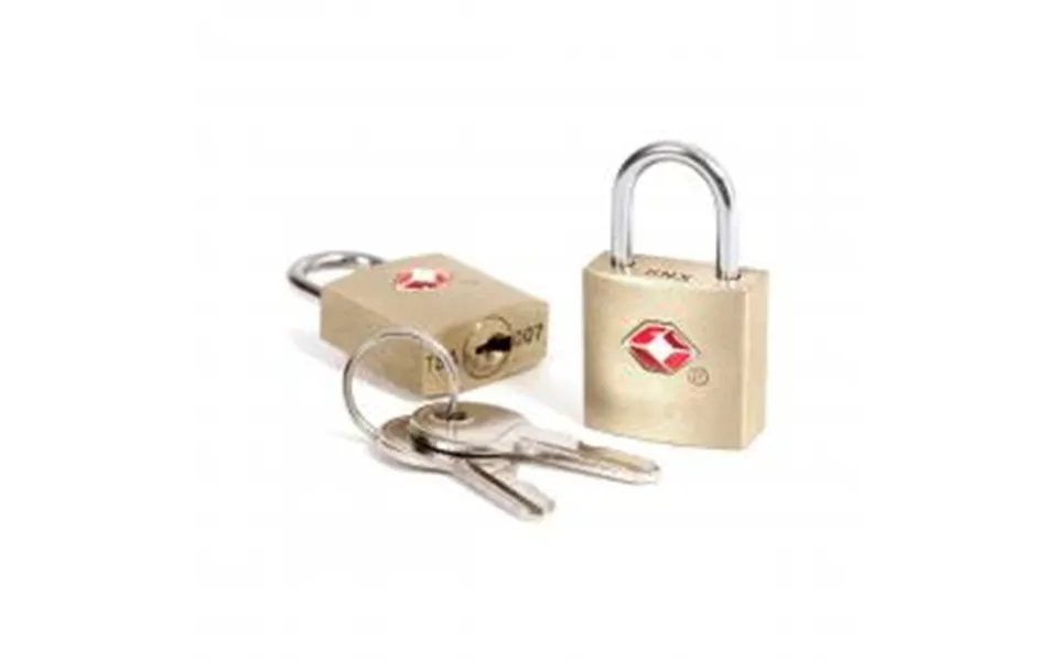 Travelblue 2 X Travel Sentry Approved Key Lock, Silver - Hængelås