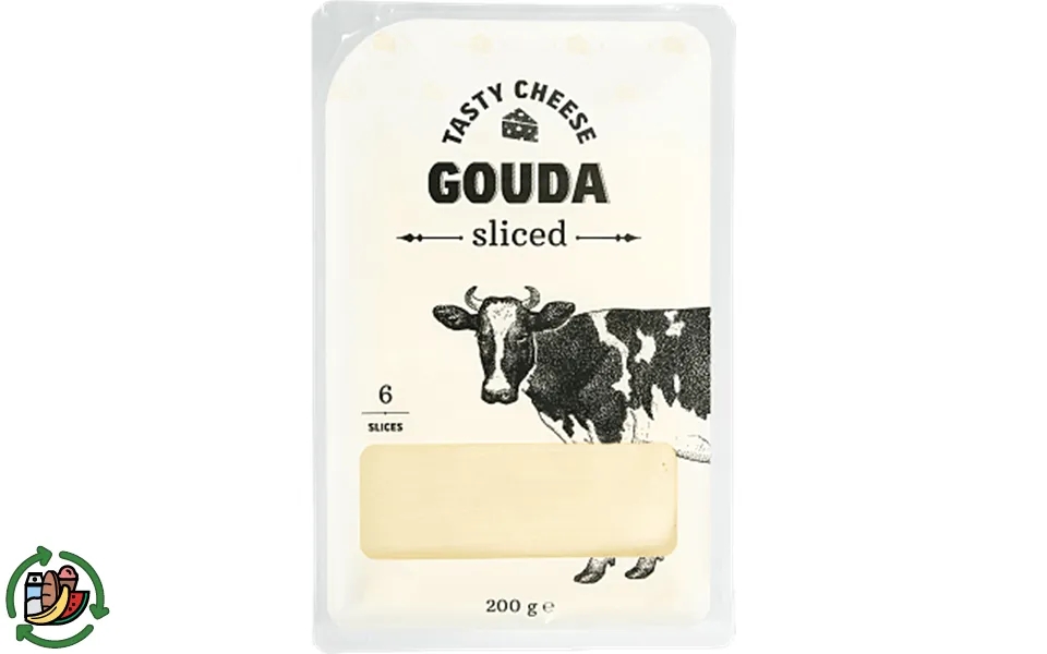 Gouda in slices tasty cheese