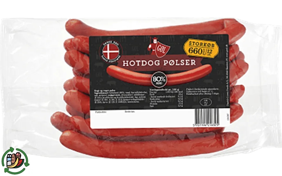 Hot dog sausages gøl