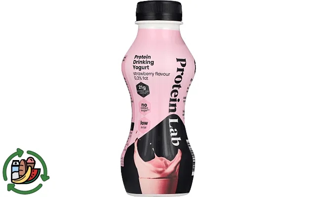 Strawberries yogurt protein lab product image