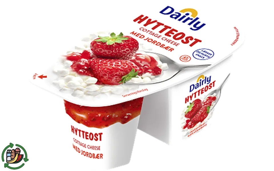 Strawberry flavor cottage cheese
