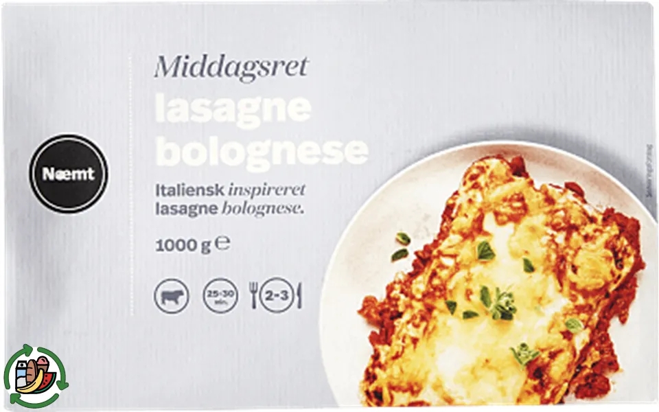 Lasagne Bolog. Næmt