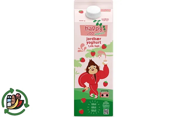 Yoghurt Jordbær Happy Zoo product image