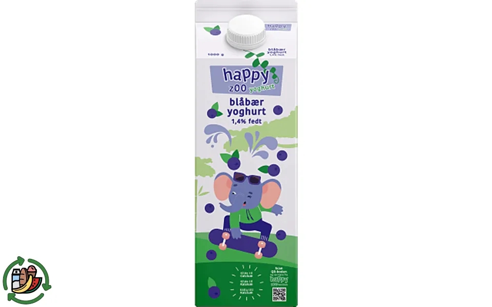 Yoghurt blueberries happy zoo