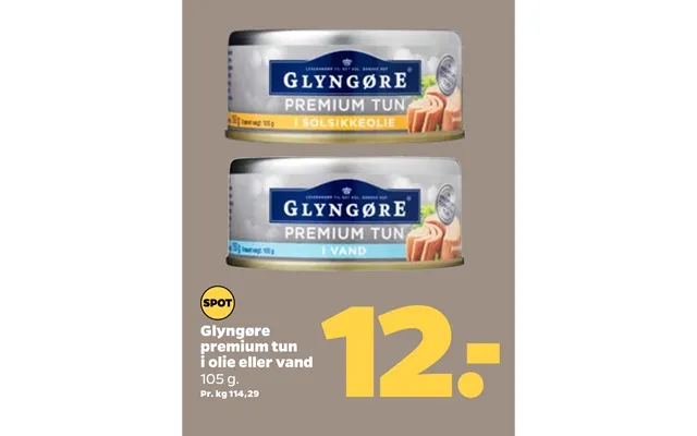 Glyngøre premium tuna in oil or water product image