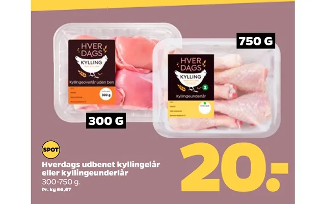 Every day boneless chicken legs or kyllingeunderlår product image