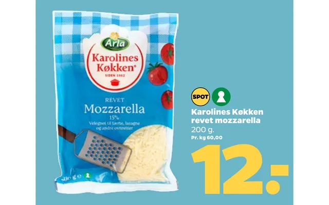 Karolines kitchen grated mozzarella product image