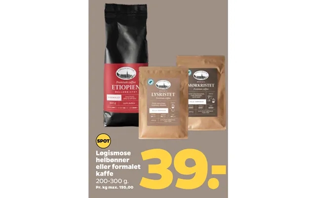 Løgismose helbønner or ground coffee product image