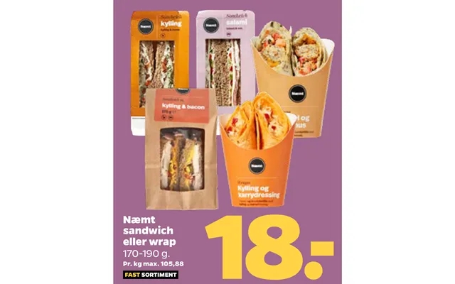 Næmt Sandwich Eller Wrap product image