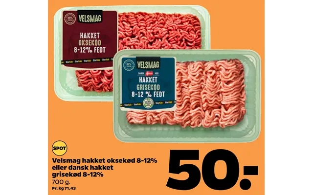 Palatability chopped beef 8-12% or danish chopped pork 8-12% product image