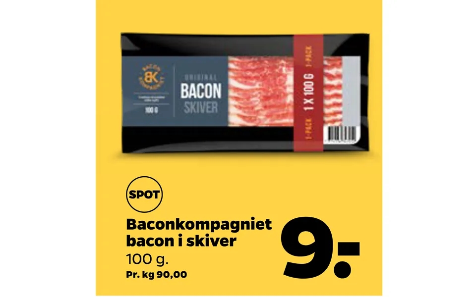 Baconkompagniet bacon in slices