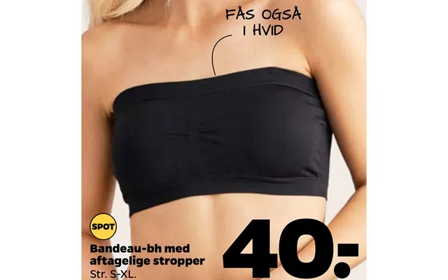 Bandeau bra with demountable straps product image