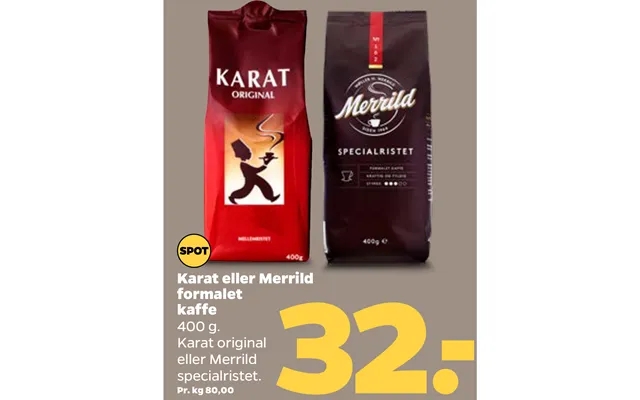 Karat Eller Merrild Formalet Kaffe product image