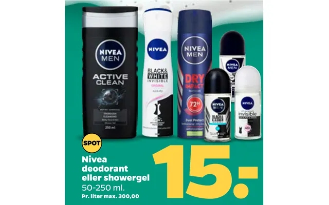 Nivea deodorant or shower gel product image