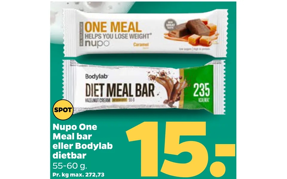 Nupo one meal bar or bodylab dietbar