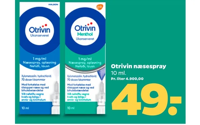 Otrivin nasal spray product image