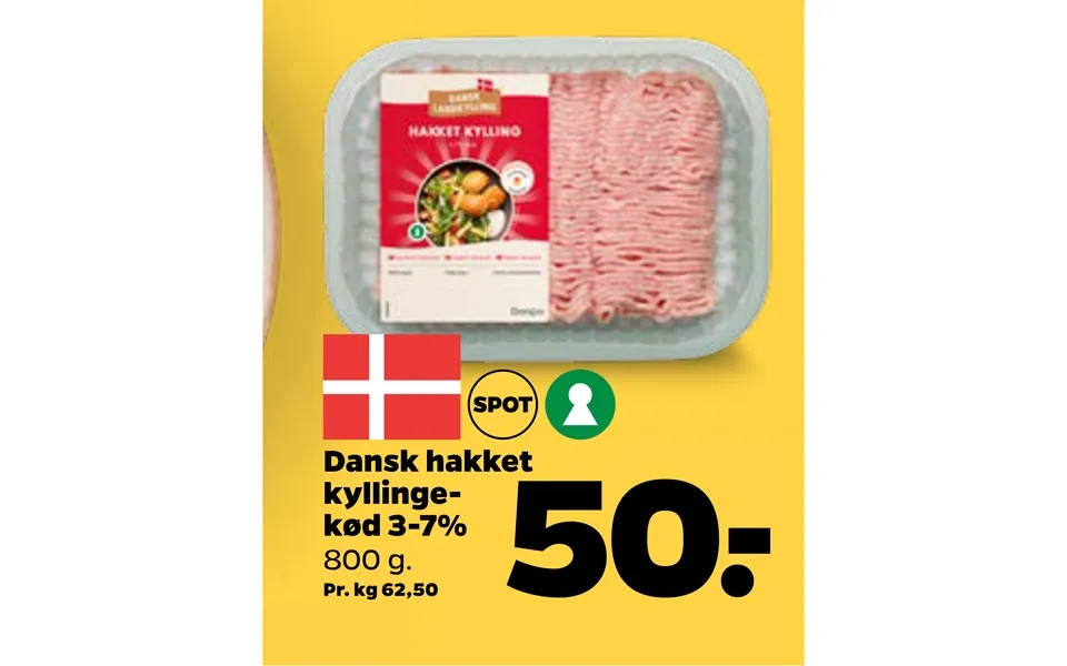 Dansk Hakket Kyllingekød 3-7%