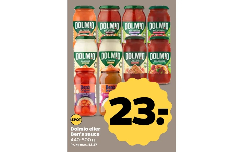 Dolmio Eller Ben's Sauce