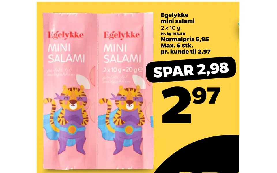 Egelykke mini salami