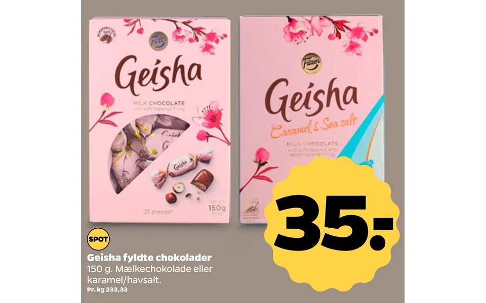 Geisha filled chocolates