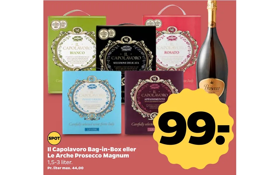 Il Capolavoro Bag-in-box Eller Le Arche Prosecco Magnum