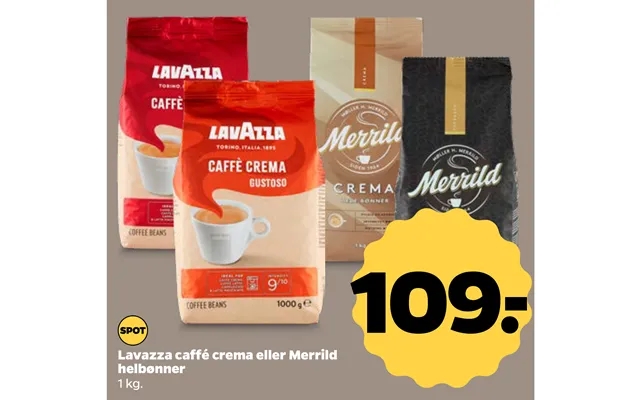 Lavazza caffe crema or douwe egberts helbønner product image