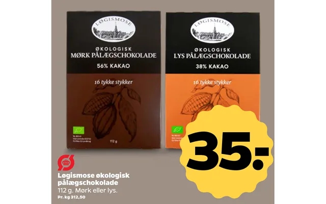 Løgismose organic laying on chocolate product image