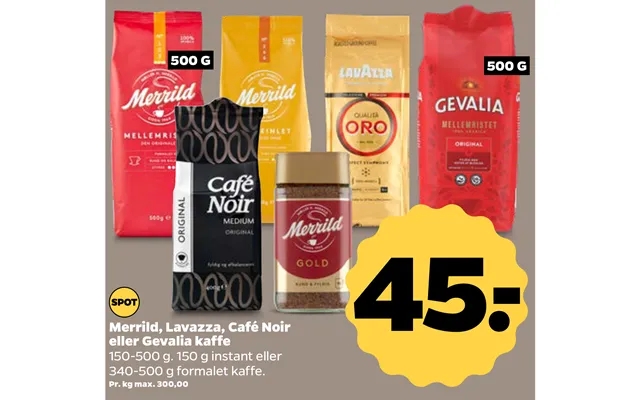 Douwe egberts, lavazza, cafe noir or gevalia coffee product image