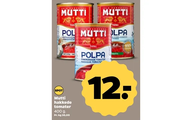 Mutti chopped tomatoes product image