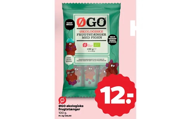 Øgo organic fruit bars product image