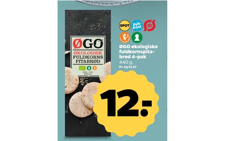 Øgo organic fuldkornspita