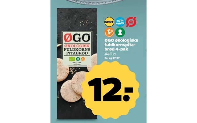 Øgo organic fuldkornspita product image