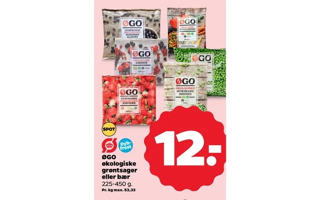 Øgo organic vegetables or berries product image