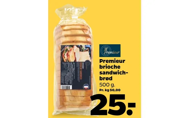 Premieur brioche sandwich bread product image