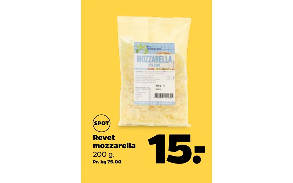 Grated mozzarella