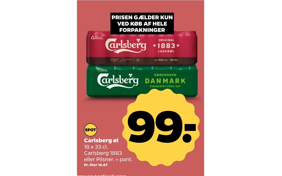 By purchase of throughout carlsberg beer