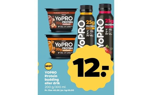 Yopro protein pudding or beverage product image